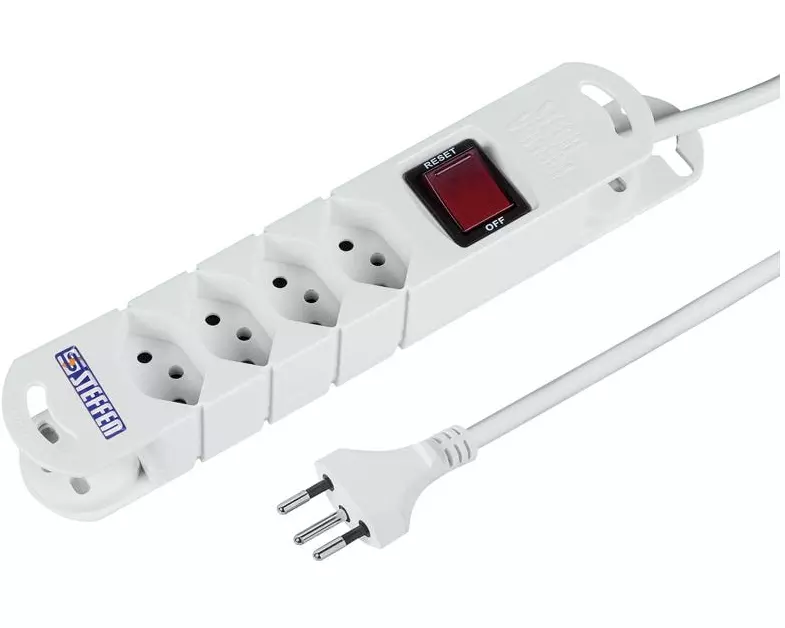 STEFFEN Steckdosenleiste TIDE 4 x T13 3m Weiss