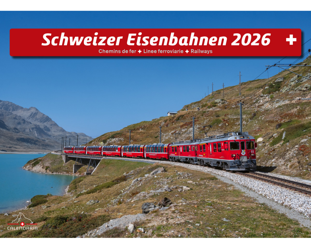 Calendaria Kalender Schweizer Eisenbahn 2026