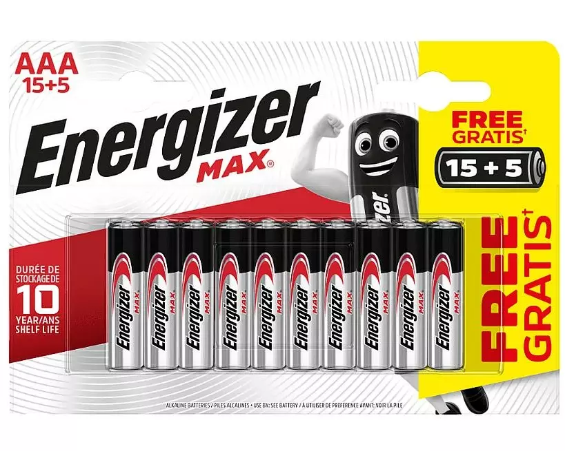 Energizer Batterie MAX AAA , 20 Stück