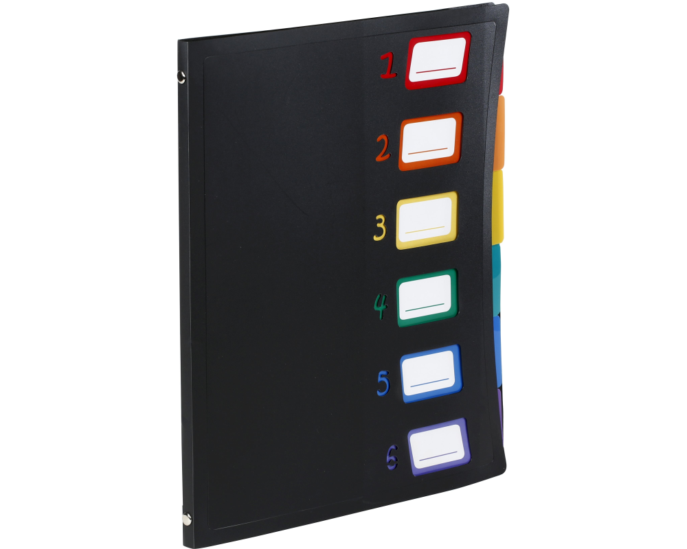 VIQUEL Pultmappe A4 493067 A4 1-6 schwarz/bunt