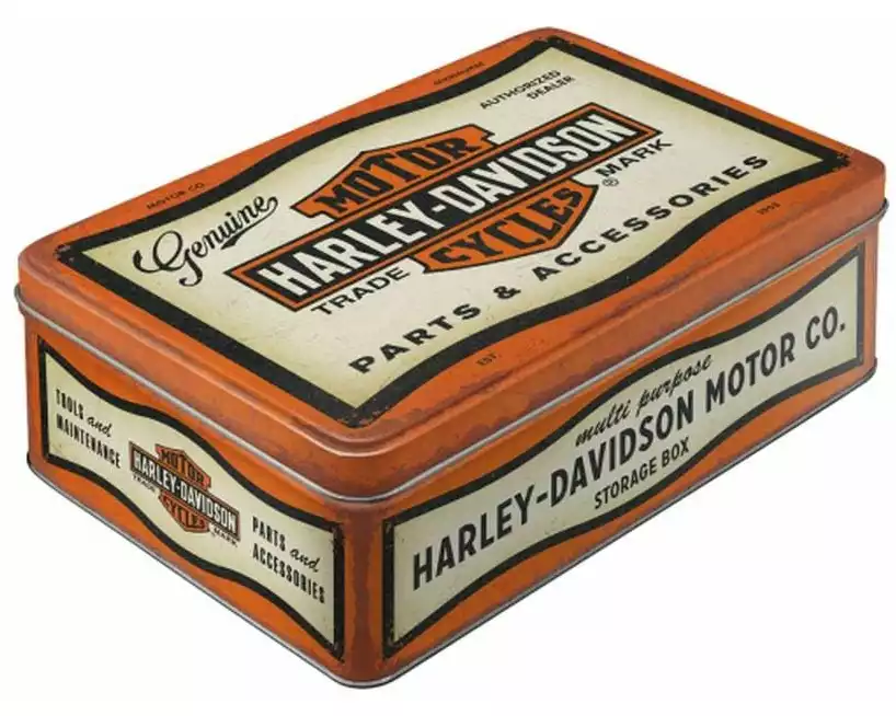 Nostalgic Art Vorratsdose Harley Davidson 2.5 l, Orange/Weiss
