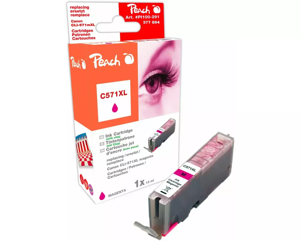 Peach Tinte Canon CLI-571XLM Magenta