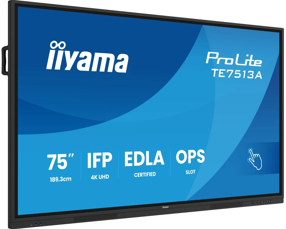 iiyama TE7513A-B2AG Signage-Display Interaktiver Flachbildschirm 190,5 cm (75") WLAN 500 cd/m² 4K Ultra HD Schwarz Touchscreen Eingebauter Prozessor Android 24/7