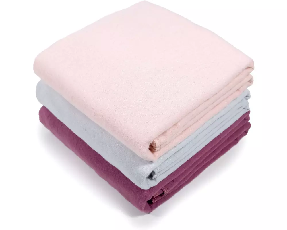 MAKIAN Moltontuch 3-er Set 80 x 80 cm, Rosa