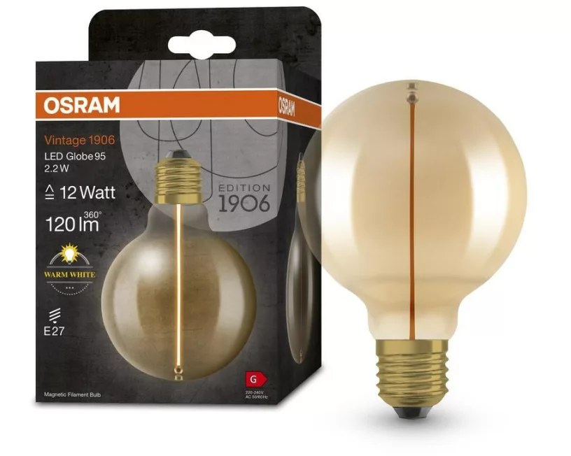 OSRAM Vintage 1906 LED CLASSIC A 2.2W, E27, Warmweiss (WW)
