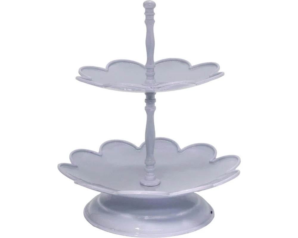 Chic Antique Etagere mit 2 Etagen 25 cm, Himmelblau