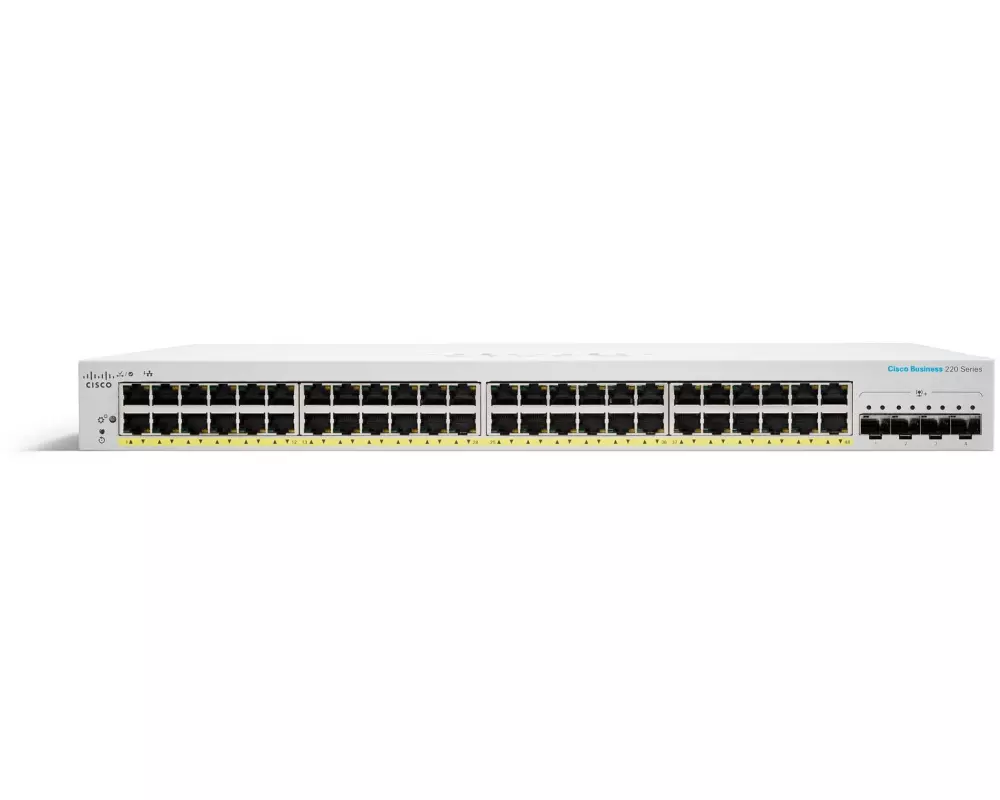 Cisco PoE+ Switch CBS220-48P-4X 52 Port