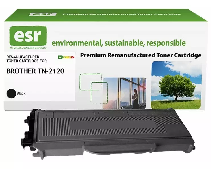 ESR Toner cartridge compatible with Brother TN-2120BK black remanufactured 5.200 pages