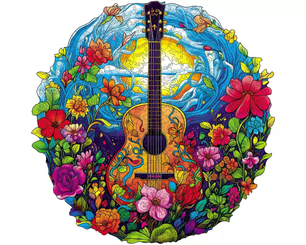 Escape Welt Holz-Puzzle Gitarre