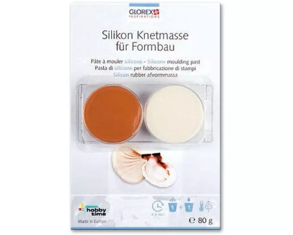 Glorex Modelliermasse Silikonkautschuk Orange