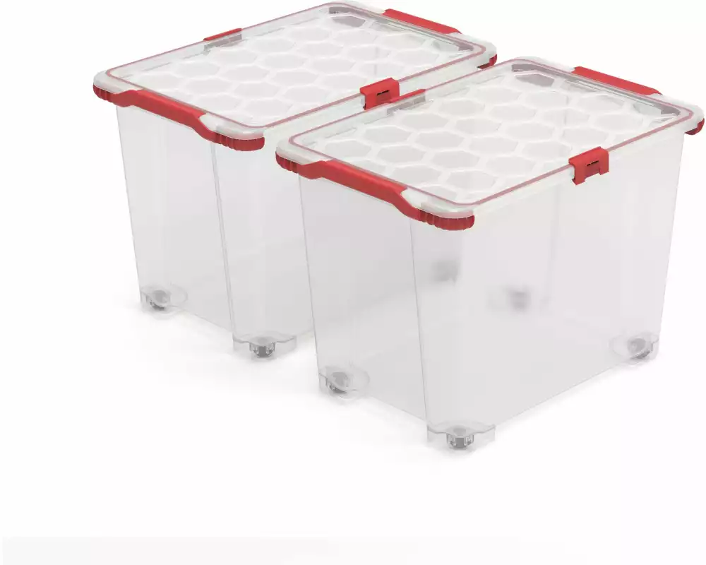Rotho Aufbewahrungsbox EVO TOTAL Transparent, 2 tlg.