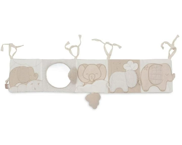 Jollein Stoffbuch mit Aktivitaten fur Laufgitter Elephant Tales