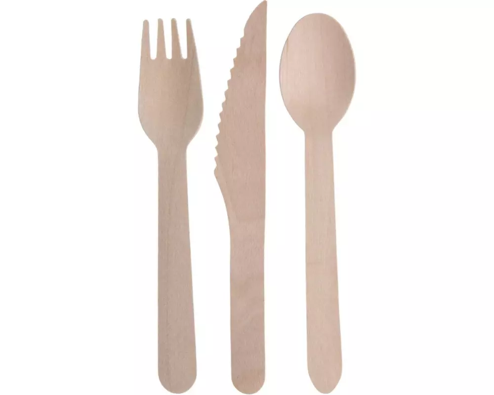 FURBER Einweg-Besteckset 48 Stück, Braun