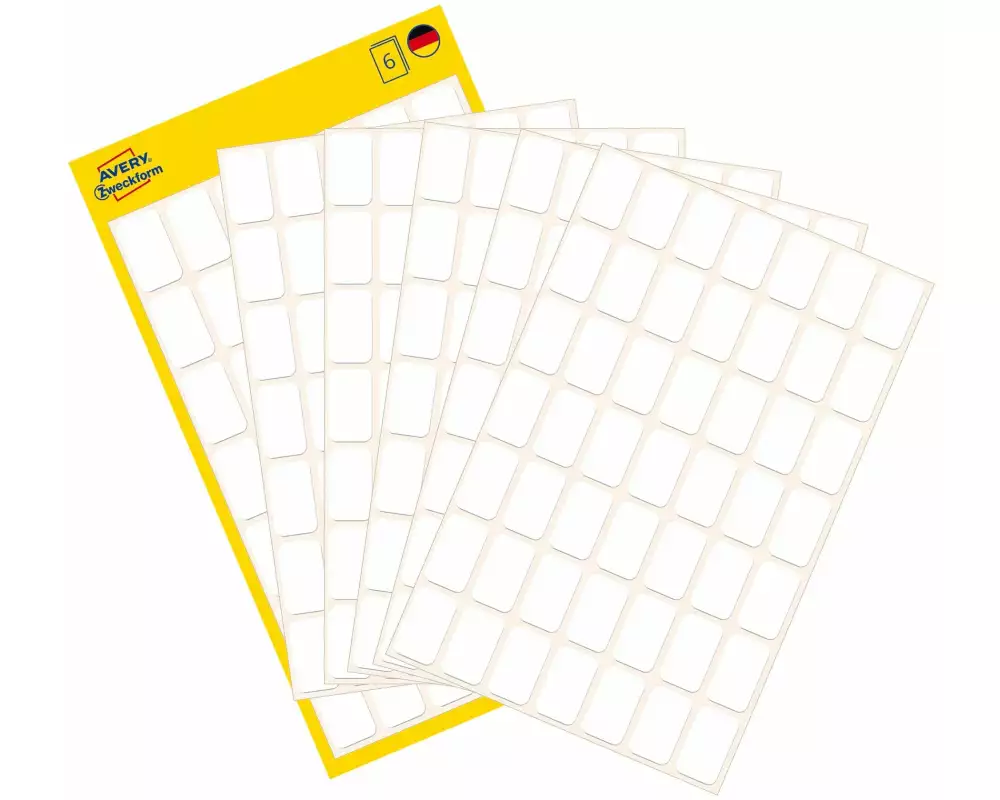Avery Zweckform Vielzweck-Etiketten 16 x 9 mm, 6 Blatt