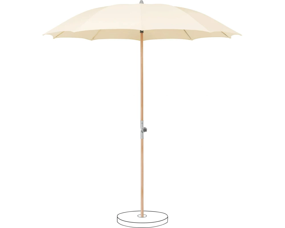 Suncomfort by Glatz Sonnenschirm Rustico 220 cm, Ecru