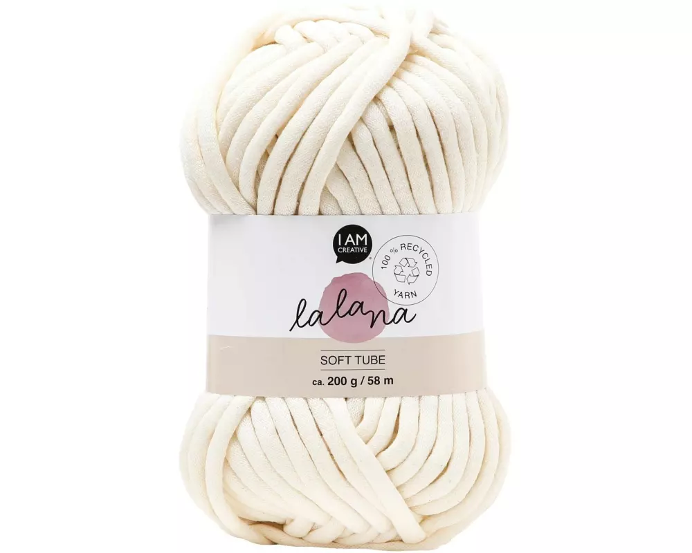 lalana Wolle Soft tube 200 g, Crème
