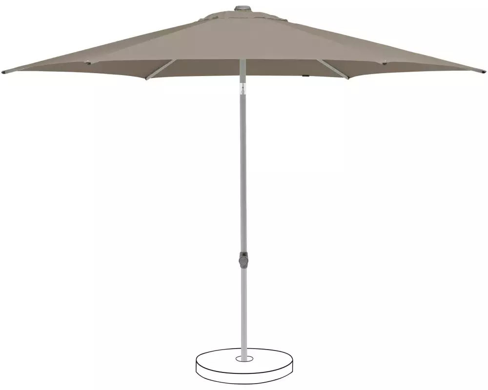 Suncomfort by Glatz Sonnenschirm Pop Up Helltaupe, Ø 250 mm