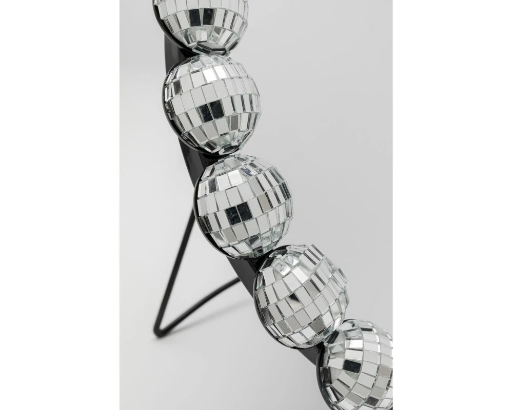 Kare Tischspiegel Disco Balls Rund Mosaik Silber Ø 26 cm