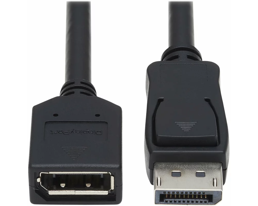 EATON TRIPPLITE DisplayPort Extension Cable with Latch, 4K, 60Hz, HDCP 2.2, M/F, 6ft. 1.83m