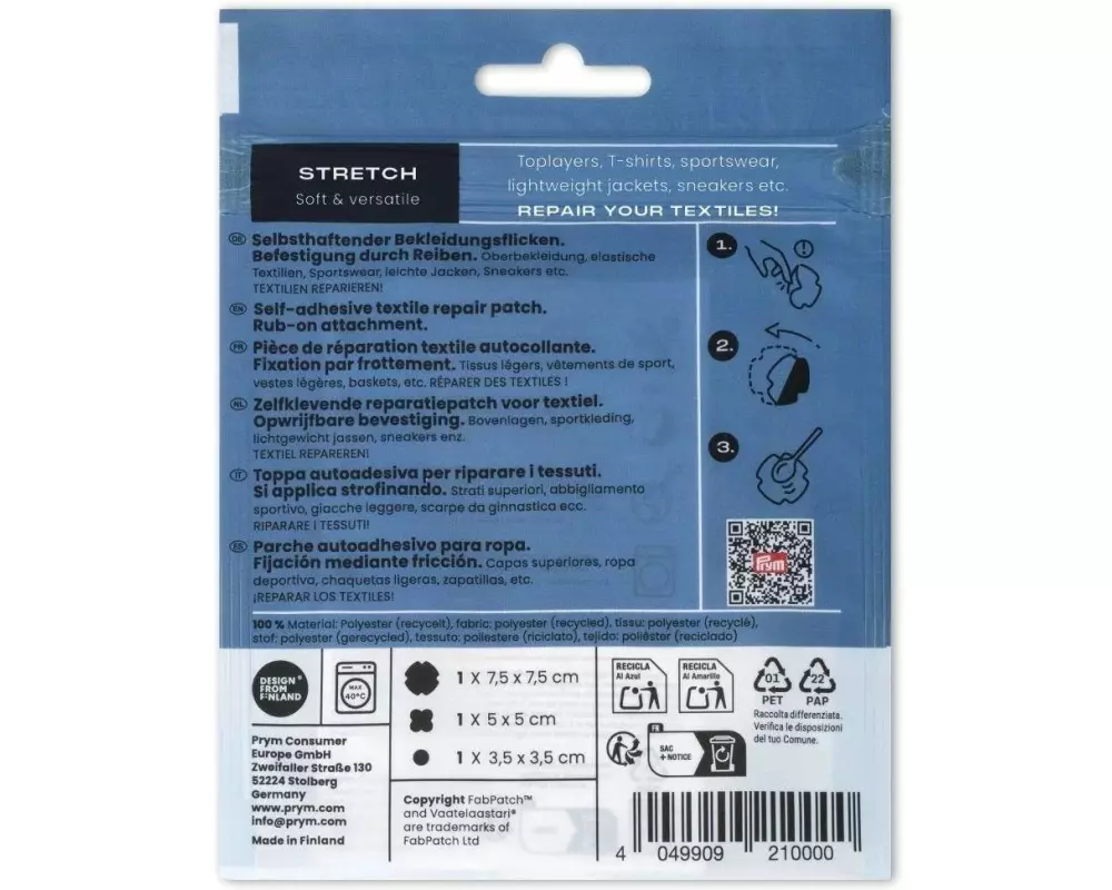 Prym Prym Rub-on Patch STRETCH Schwarz