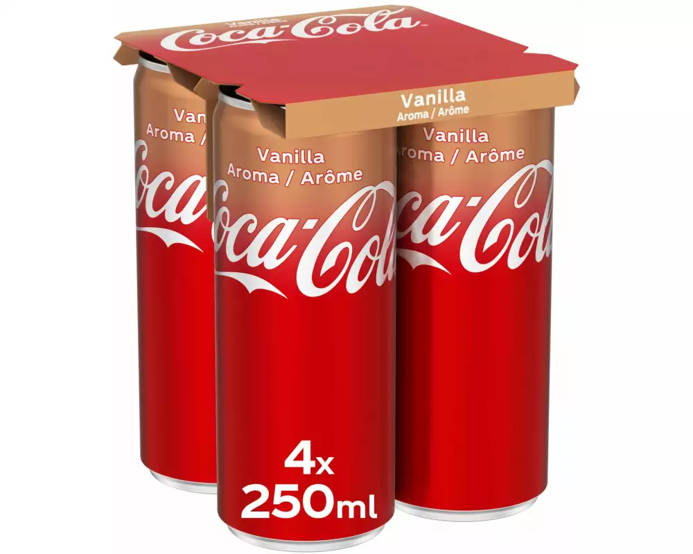 Coca Cola Soft-Drinks Vanilla 4 x 0.25 l