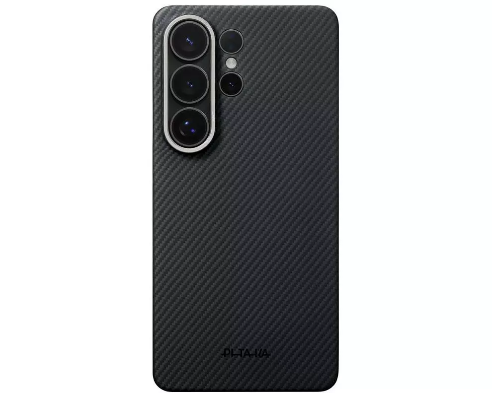 PITAKA Aaron Button Edge Case Galaxy S26 Ultra Black Grey