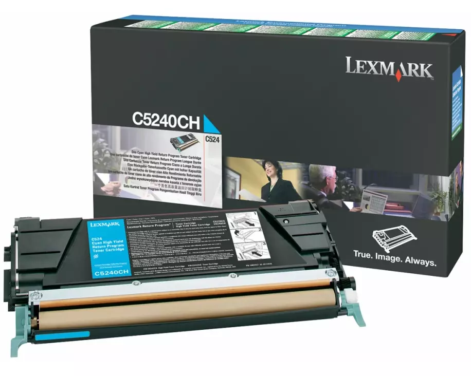 LEXMARK C524, C532, C534 Toner cyan high Capacity 5.000 pages return