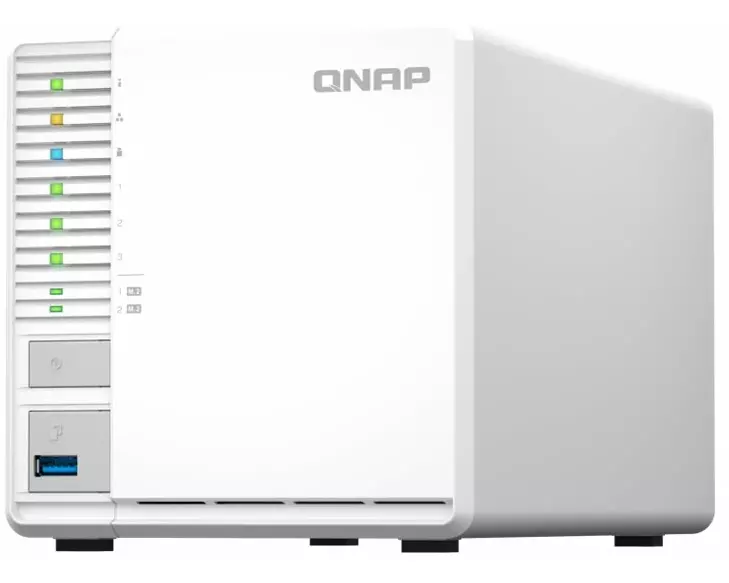 QNAP 3-Bay desktop NAS Intel Celeron N5105/N5095 quad-core 8 GB onboard not expandable