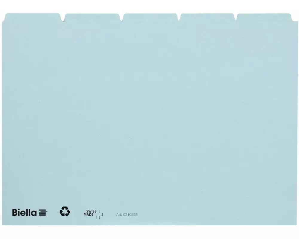 Biella Karteikarten A5 Blau Blanko