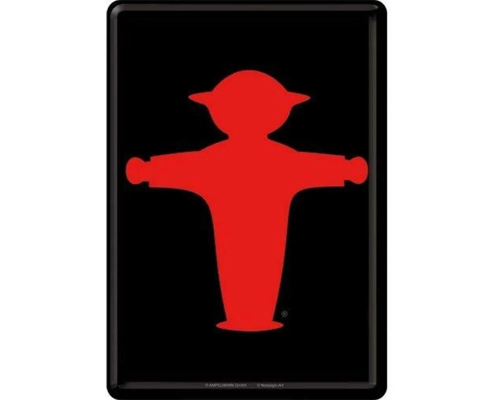 Nostalgic Art Postkarte Ampelmann Rot/Schwarz
