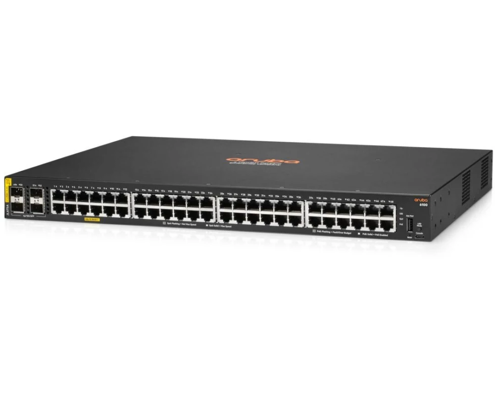HPE Aruba Networking PoE+ Switch CX 6100 48G PoE+ 52 Port