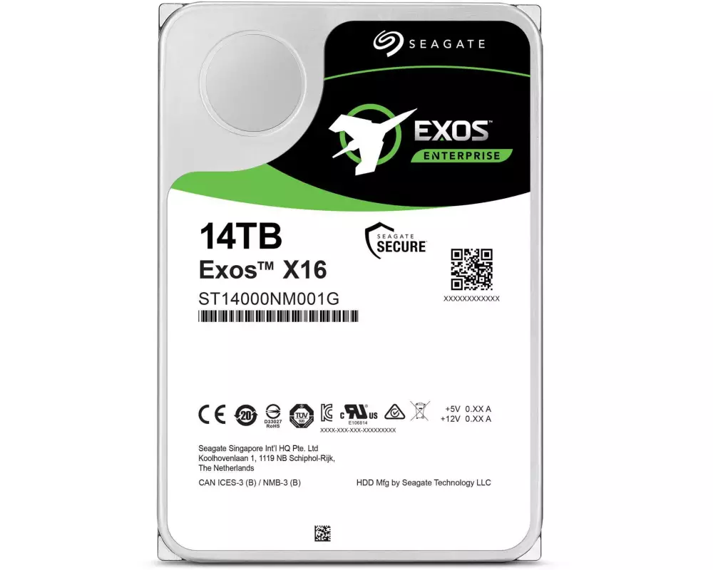Seagate Harddisk Exos X16 3.5" SATA 14 TB