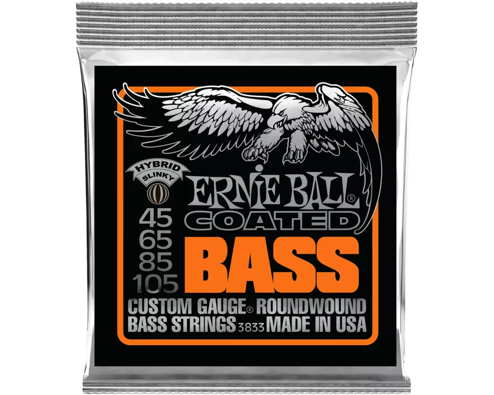Ernie Ball Basssaiten 3833 Slinky Coated Bass – Hybrid 45-105