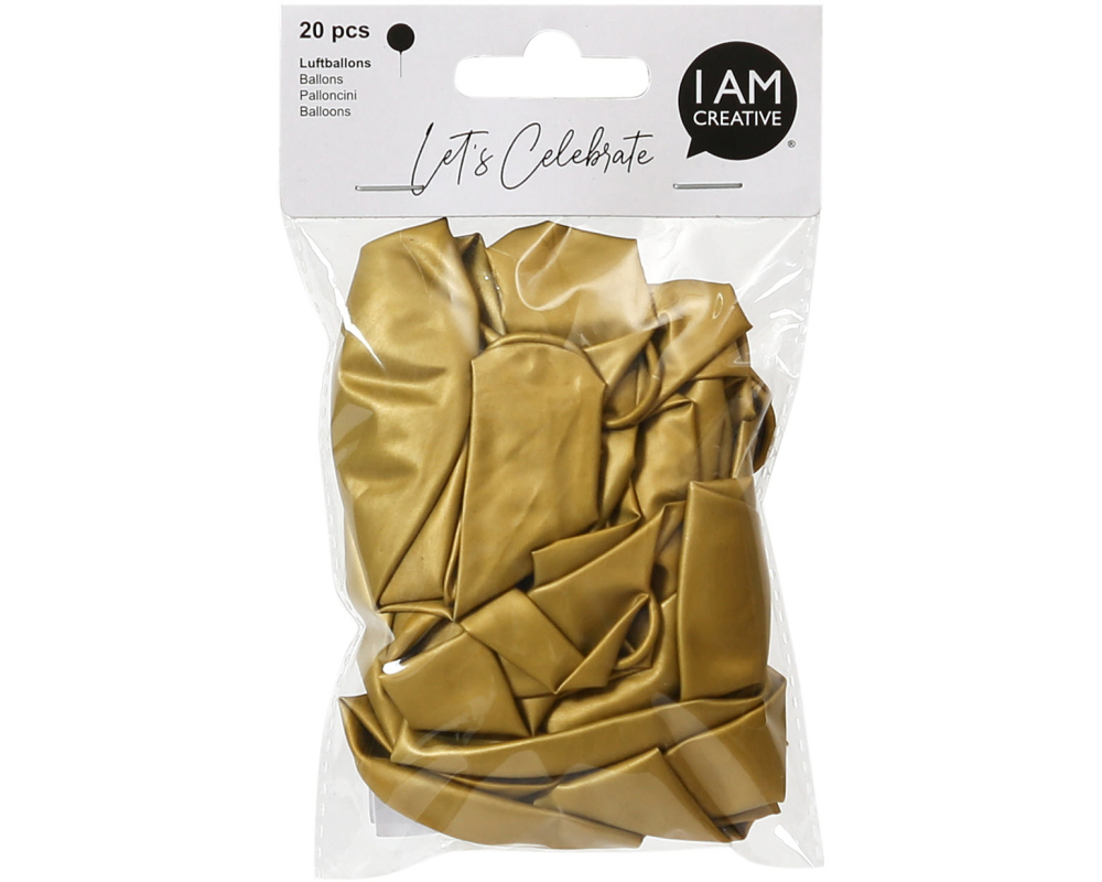 I AM CREATIVE Luftballons, gold, metallic 6010.75 20 Stück