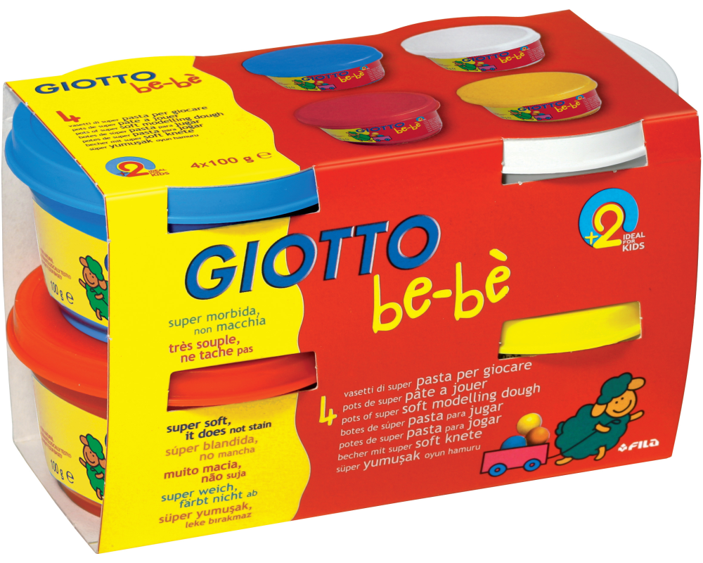 GIOTTO Modellierknete 464901 4x100g