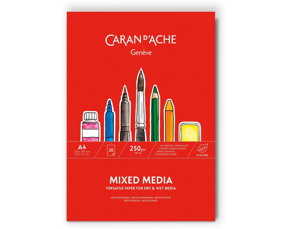 Caran d'Ache Zeichenblock Multitechnik A4