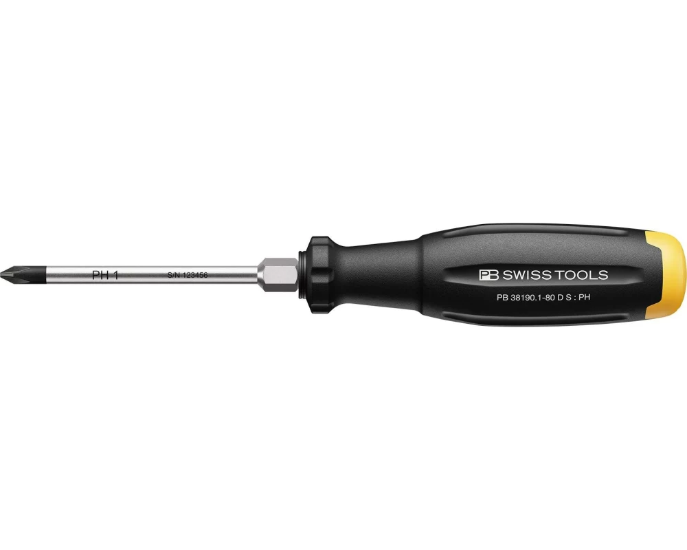 PB Swiss Tools PH-Kreuzschraubenzieher SwissGrip Evo PB 38190.1-80 D S