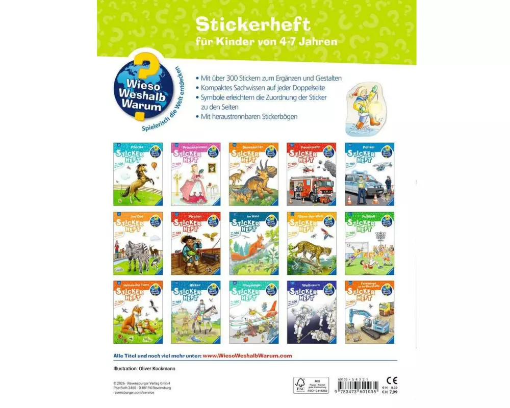 Ravensburger Wieso? Weshalb? Warum? Stickerheft – Jahreszeiten