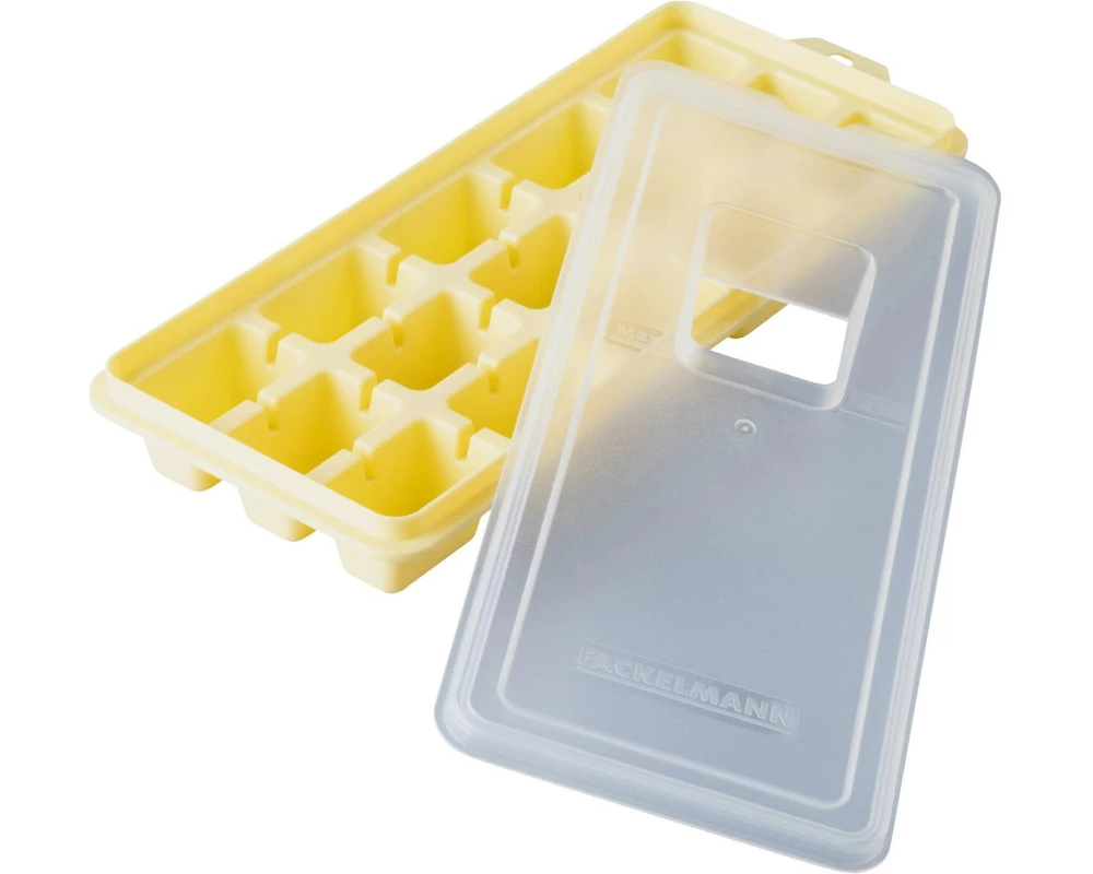 Fackelmann Eiswürfelbox mit Deckel Gelb