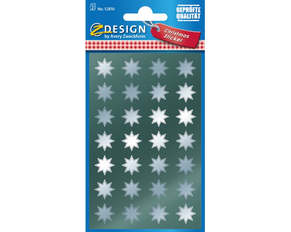 Z-DESIGN Sticker Sterne 52810 silber
