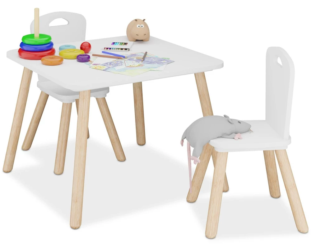 relaxdays Kindersitzgruppe MDF / Kiefern, 3-teilig