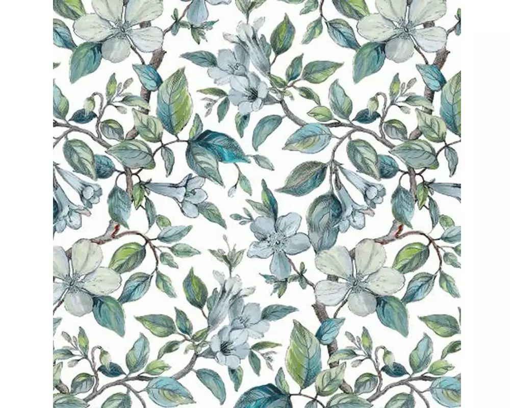 Hubatka Tischdecke Ideal, Grüne Blätter, 140 x 260 cm