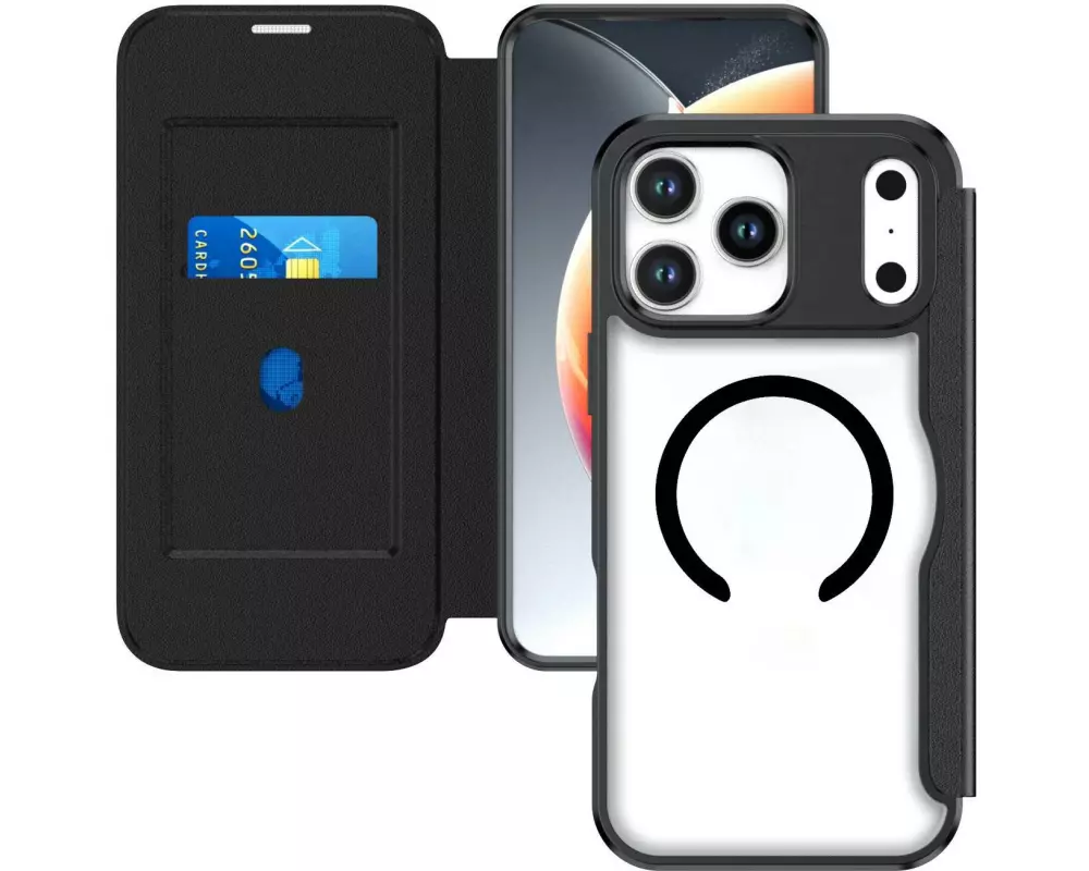 4smarts Back Cover Urban Pro Flipcase iPhone 17 Pro Qi2 ready