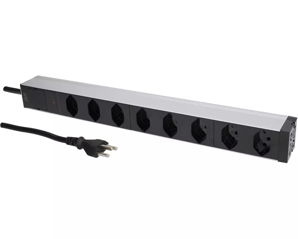 Max Hauri 19" PDU 8x T13, 1HE, Schwarz