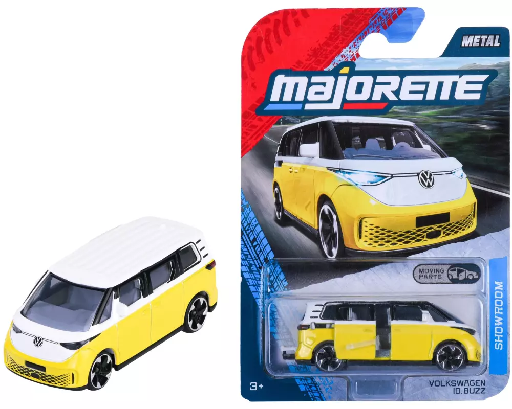 Majorette Premium Cars VW ID Buzz gelb/weiss, Massstab 1.58
