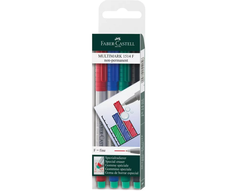 Faber-Castell Folienstift fein 4er Etui