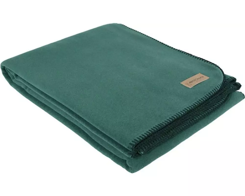 Eskimo Decke Edelvelours 150 x 200 cm, Dunkelgrün
