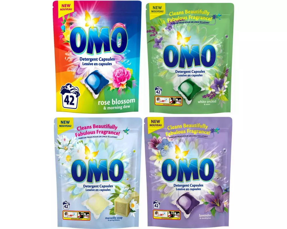 Omo Waschmittel Kapseln OMO Kit 4 Pack à 42 Stück
