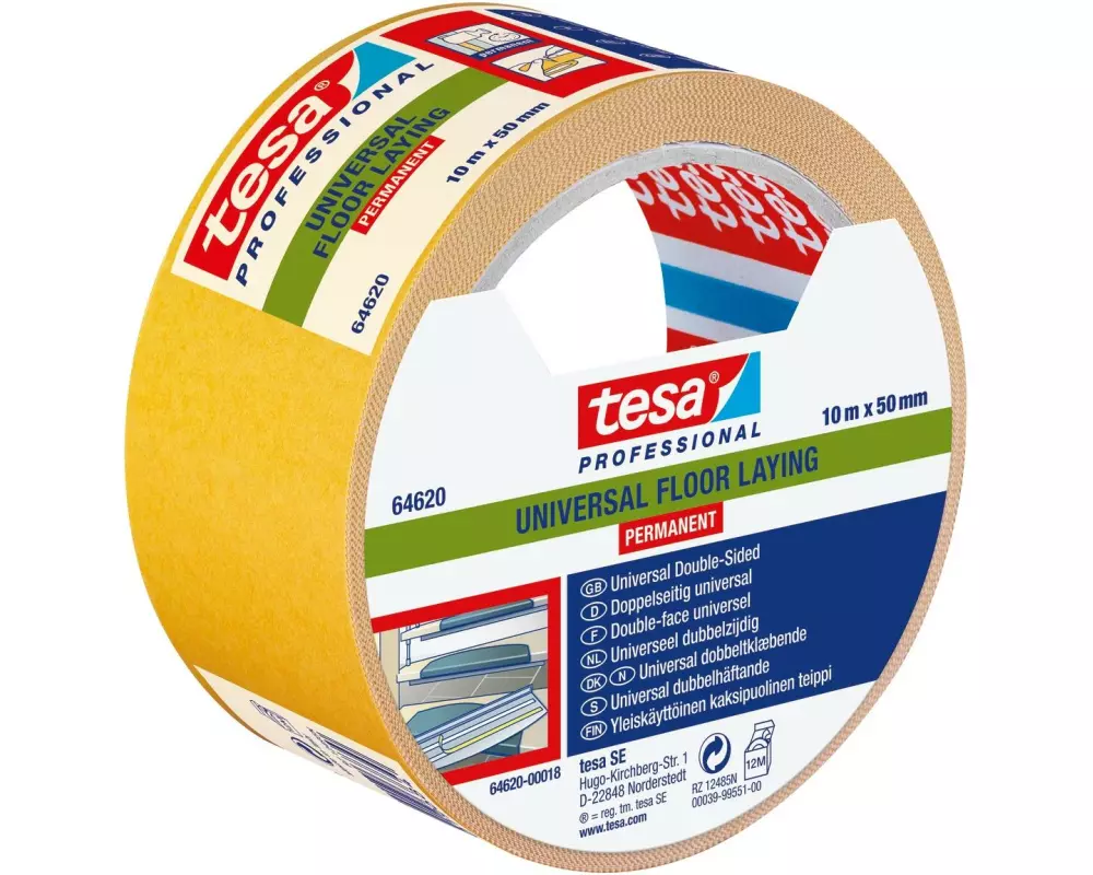 tesa Verlegeband Universal 50 mm x 25 m, Weiss