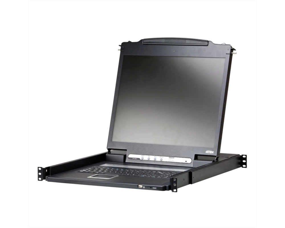 ATEN CL3000N KVM-Konsole, 48cm LCD, VGA, PS/2-USB, USB Port, UK-Layout
